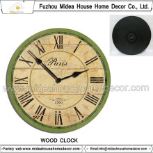 Home Decoration Cutomized Logo Wooden Wall Clock Promotional